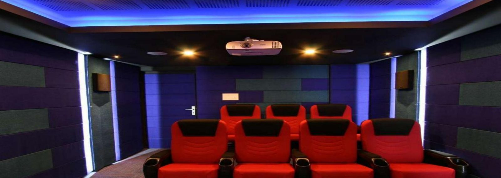 Acoustically treated home theatre